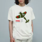 NYAO_AVIATIONの一式戦 隼（加藤隼戦闘隊 隊長機）グッズ オーガニックコットンTシャツ