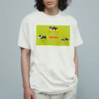 りきまるのアジリティーボーダーコリー オーガニックコットンTシャツ