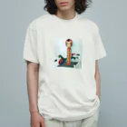 時の彩りのこけし オーガニックコットンTシャツ