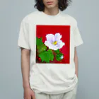 時の彩りの酔芙蓉 オーガニックコットンTシャツ