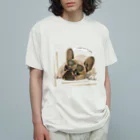 3dog_mamanの甘えて見つめるワンちゃん オーガニックコットンTシャツ