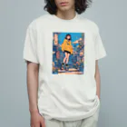 Kazuya Satoの昭和テイストカラフルPOPガーリー Organic Cotton T-Shirt