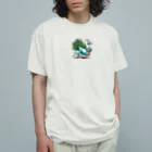 K'ramaの鴨がネギを背負って来るC オーガニックコットンTシャツ