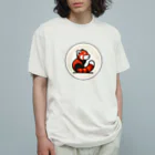 Lemon_teaの動物イラストのロゴ　レッサーパンダ Organic Cotton T-Shirt