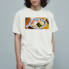 Japanstreetのラーメン　旨い　激うまラーメン　塩味 オーガニックコットンTシャツ