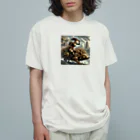 yokoana_zakkaの赤（セキ）の国の戦闘員 オーガニックコットンTシャツ