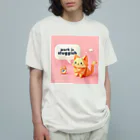 おりがみデザインの仕事だるいにゃん オーガニックコットンTシャツ