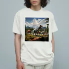 AQUAMETAVERSEの恐竜の生活　なでしこ1478 オーガニックコットンTシャツ