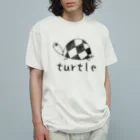 chicodeza by suzuriのturtle 可愛い手書きの亀のイラスト Organic Cotton T-Shirt