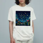 0denkundesuの星彩植譜 オーガニックコットンTシャツ