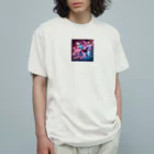 xsayaxの鮮やかな蝶々 オーガニックコットンTシャツ