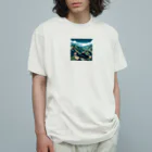 Pixel Art Goodsの万里の長城（pixel art） Organic Cotton T-Shirt