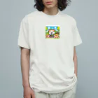 子猫カーニバルの遠足の楽しいお弁当タイム Organic Cotton T-Shirt