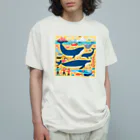 OHANA_087のアラスカの雄大な自然に暮らす人々と動物たちの調和 Organic Cotton T-Shirt