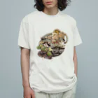 マルポレランドの桃太郎ねこの戯れ Organic Cotton T-Shirt