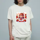 bottaの可愛い、トマト、RIKO-PIN入り Organic Cotton T-Shirt