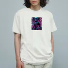 Skeletonの超クールな骸骨のサイバーパンクアート！ Organic Cotton T-Shirt