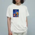 AQUAMETAVERSEの豪華なバカラのグラス　ラフルール　1859 オーガニックコットンTシャツ