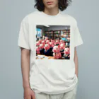 MTHの会社のらいんあっぷをするみにぶた管理製品 Organic Cotton T-Shirt