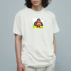 しんすけのマッチョゴリラ オーガニックコットンTシャツ