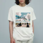 the blue seasonの風を切って、空と地を繋ぐ オーガニックコットンTシャツ