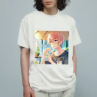 ShopＴＫの夏の爽やかな風に包まれた青年 Organic Cotton T-Shirt