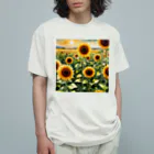 LOGOstylesの変わらぬ　ひまわり Organic Cotton T-Shirt