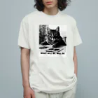 黒猫ファブリックのWhat will be, will be（なるようになるさ） オーガニックコットンTシャツ