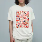 AQUAMETAVERSEの花柄のプリント　なでしこ1478 オーガニックコットンTシャツ