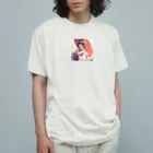 AQUAMETAVERSEの春風に舞う桜のような貴女 Marsa 106 Organic Cotton T-Shirt