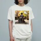 AQUAMETAVERSEの人と犬の銅像　なでしこ1478 Organic Cotton T-Shirt