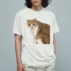 Mashlyのマシロくん猫グッズ オーガニックコットンTシャツ