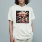 AQUAMETAVERSEの花と美女　なでしこ1478 オーガニックコットンTシャツ