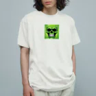 norimitu-の恐怖の緑髑髏グッズ オーガニックコットンTシャツ