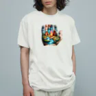 EseCAMPのキャンプ熊シリーズ オーガニックコットンTシャツ