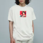 AQUAMETAVERSEの錦絵の微笑 Marsa 106 オーガニックコットンTシャツ