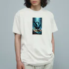 AI空想生き物図鑑のブラックマンタ×サソリ オーガニックコットンTシャツ