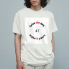 norimitu-の文字　2 オーガニックコットンTシャツ