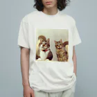 もんじゅのシマとチョロ Organic Cotton T-Shirt