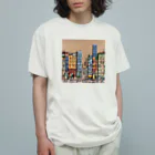 ヲシラリカの油絵　知らない都市の風景　ノスタルジー Organic Cotton T-Shirt