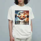 Qten369の愛は地球を救うα オーガニックコットンTシャツ