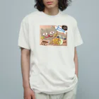 shirocha-nekoclubのくらふとにゃんこ オーガニックコットンTシャツ