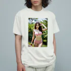 AI美女大好きクラブの「海辺の恋模様: AI美女のビーチウェア・ファンタジー」vol248 オーガニックコットンTシャツ