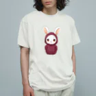 Vasetti_pressの赤パーカーを着ているうさぎちゃん Organic Cotton T-Shirt