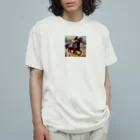 幸運グッズのサラブレット オーガニックコットンTシャツ