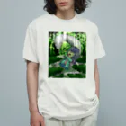 AkironBoy's_Shopの蛇と戯れる女の子 オーガニックコットンTシャツ
