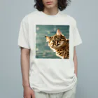 ronstr_のちらりキャット Organic Cotton T-Shirt