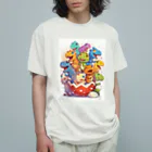 AQUAMETAVERSEの卵から恐竜　なでしこ1478 オーガニックコットンTシャツ