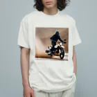 the blue seasonの要素を駆け抜ける轟音: ライダーの冒険 オーガニックコットンTシャツ