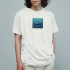 takekoputaの海中を泳ぐクジラのひれ オーガニックコットンTシャツ